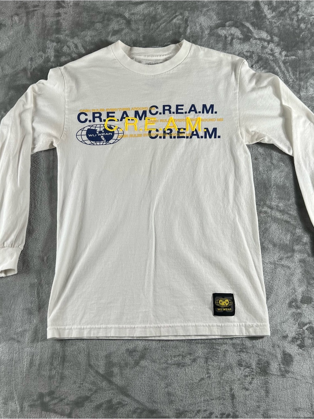 VTG 1995 C.R.E.A.M. T-Shirt Wu Tan Clan Hip Hop Rap Cash Rules Everything Sz S